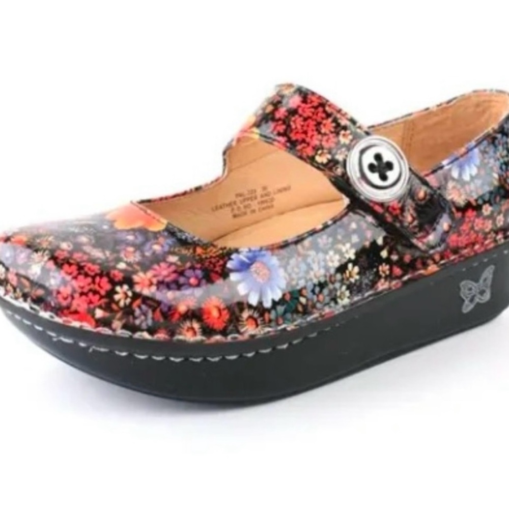 Alegria Paloma Midnight Garden Patent leather Mary Jane’s US size 9